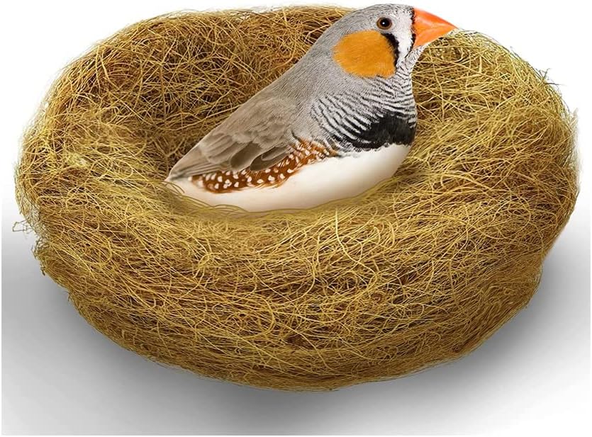 Rare Earth Natural Coir Fiber Nesting Material for Birds for Making Nest, Laying Eggs Breeding as Natural Bed, Pack of (100 Gram)