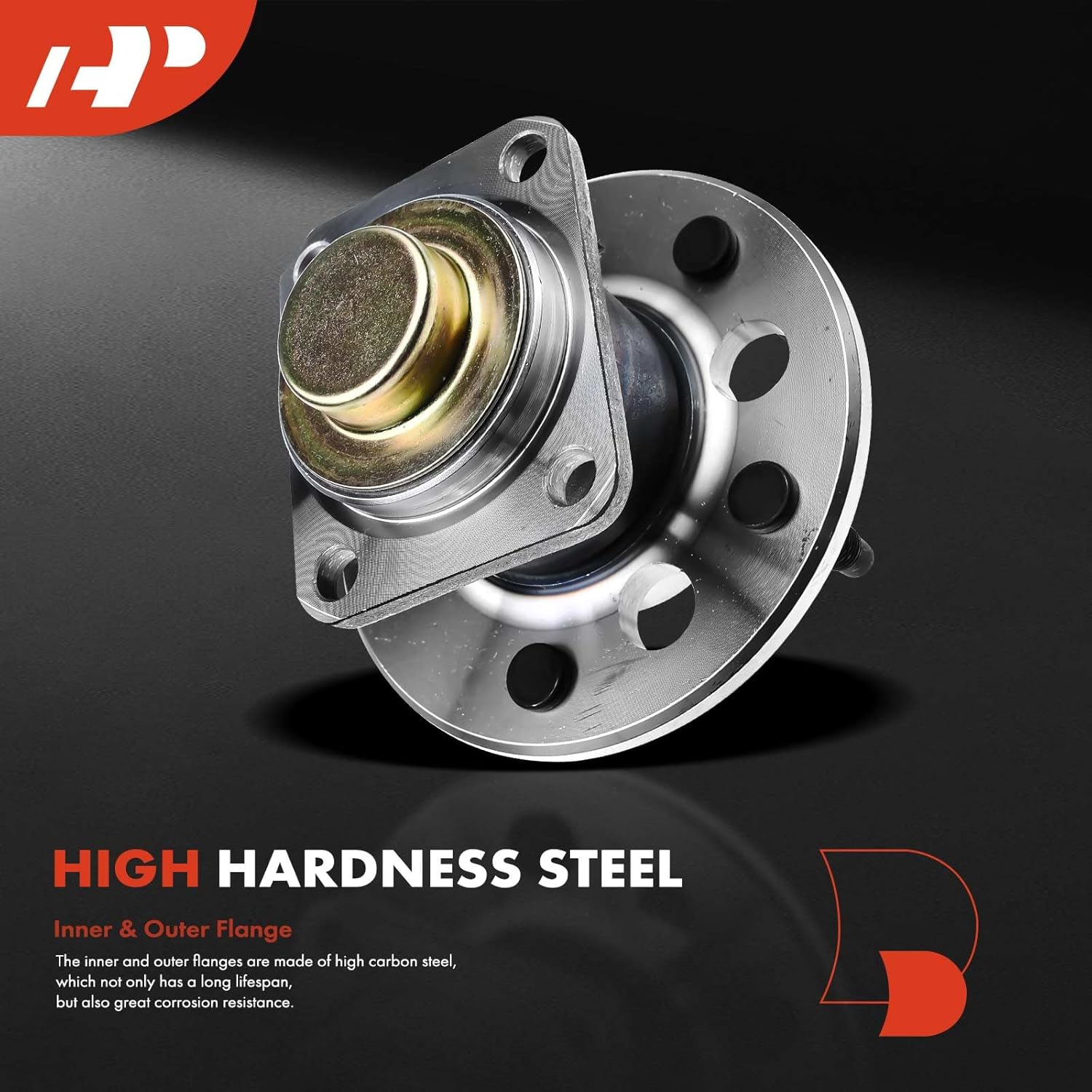 A-Premium Rear Wheel Bearing and Hub Assembly with 5-Lug Compatible with Buick Chevrolet Pontiac - 2000-2008 - Century, Regal, Lacrosse, Impala, Monte Carlo, Aztek, Grand Prix, Non-ABS