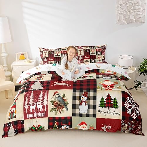 Miniatura 17 de Funda de edredón abstracta de color negro y morado, tamaño Queen, funda de edredón de geometría moderna con 2 fundas de almohada para adolescentes