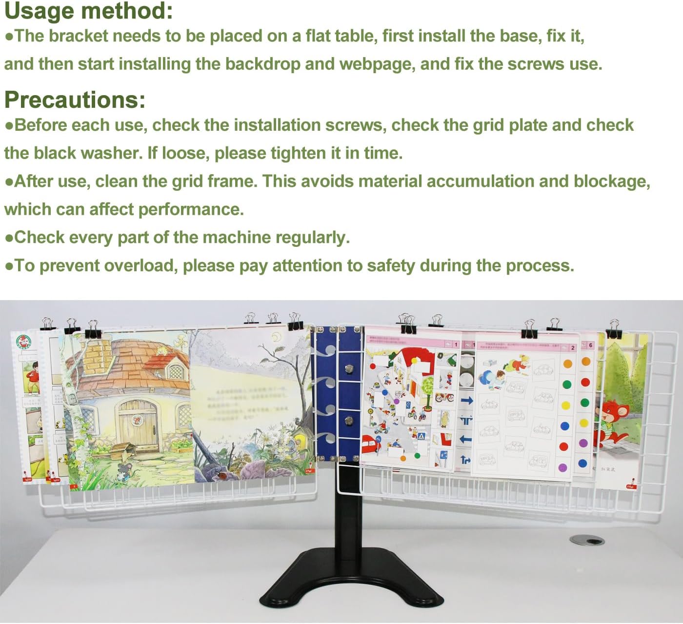 INTBUYING Artwork Display Stand (8 Shelves) 12 * 12 * 17" Dry Painting Rack for Kindergarten & Primary School Art Exhibition Display Hang Painting Rack