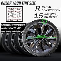 Vista 3 de Tapacubos Cubiertas de Ruedas de Repuesto Tamaño R15 Tapas de Cubo de Ajuste Universal para Rueda de Acero Cubierta de Llantas ABS Tapa de Neumático