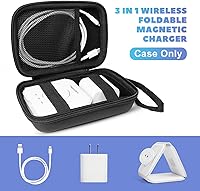 Vista 2 de Funda compatible con UCOMX nano/para Apple MagSafe Duo/para Iseyyox/para Rtops/para LISEN Cargador magnético plegable inalámbrico 3 en 1, fácil