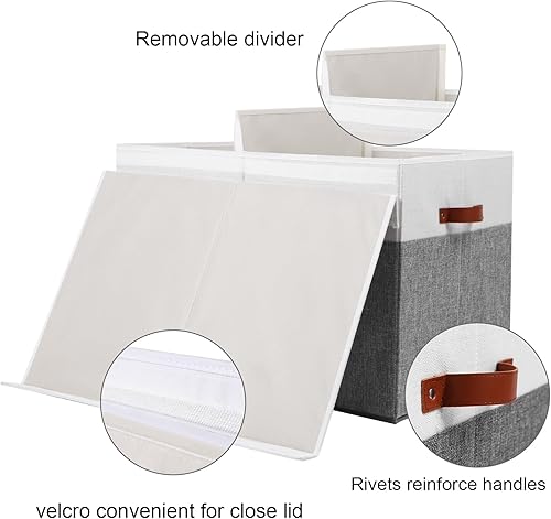 Vista 90 de Caja grande de juguetes con tapa, caja de almacenamiento de juguetes resistente, cesta organizadora con divisores para niños pequeños, niños, niñas