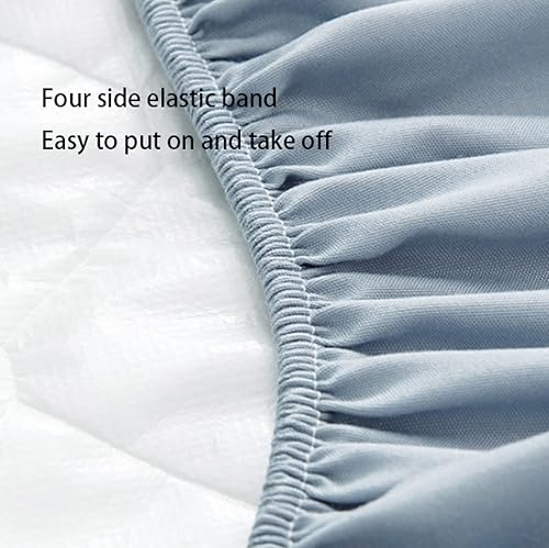 Miniatura 4 de Sábanas bajeras de cama tamaño Queen, acolchado, transpirable, impermeable, a prueba de orina, protector de colchón grueso antideslizante, color