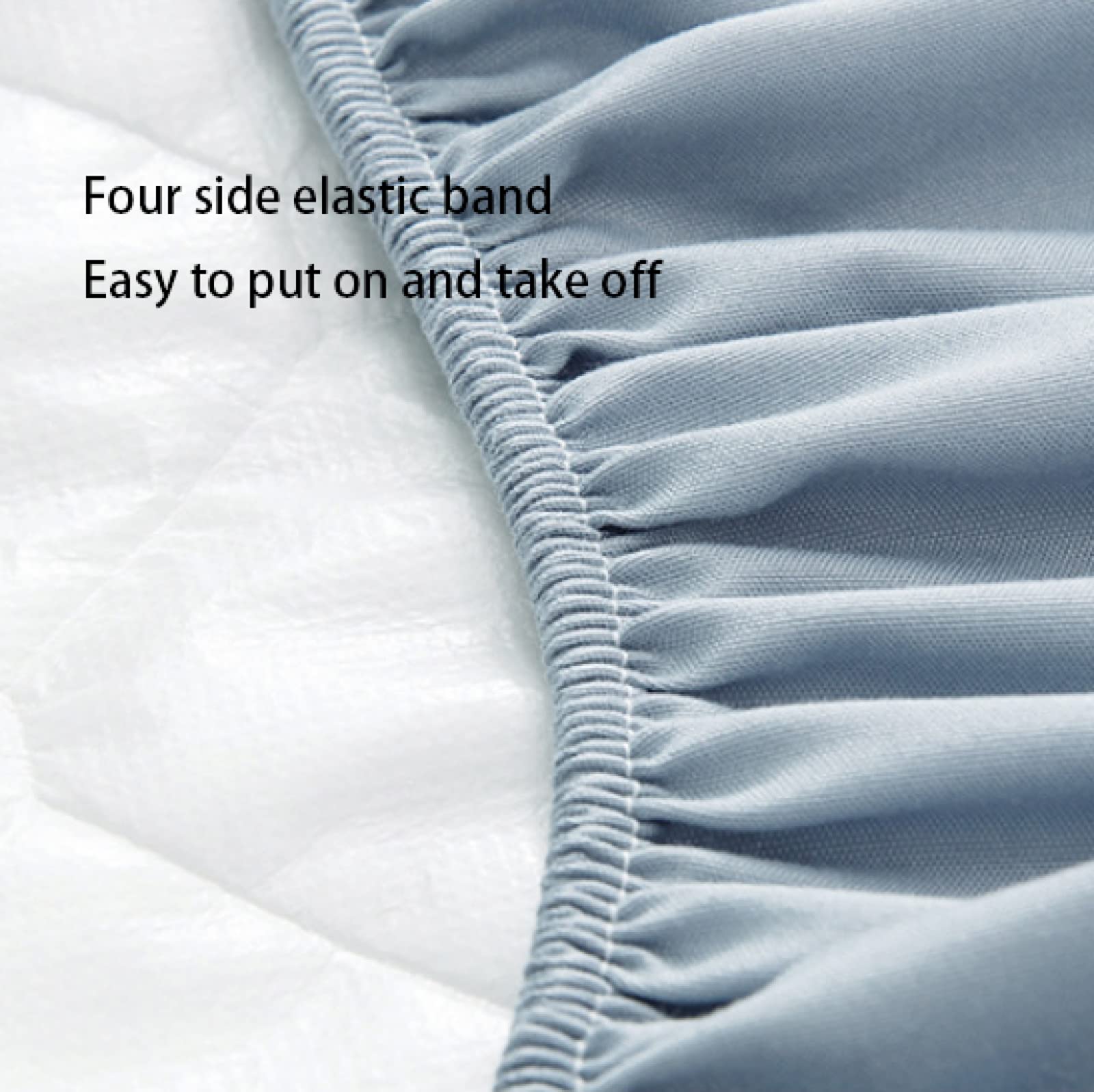 FCLDESHOP Elastico Lenzuolo con Angoli,Coprimaterasso Trapuntato Impermeabile Traspirante a Prova di urina, coprimaterasso a Molle Antiscivolo Ispessito,White,90 * 200cm