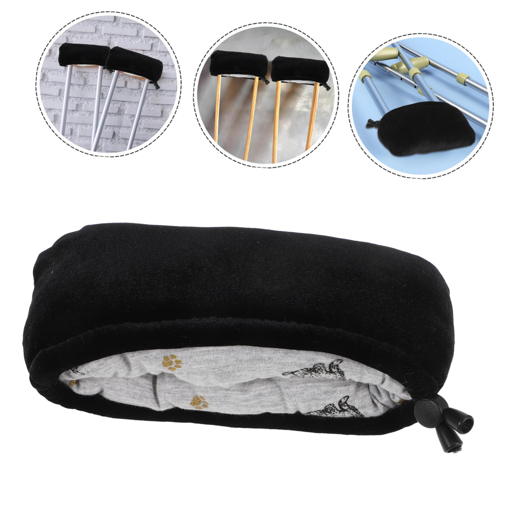 CALLARON 5 Pares De Muletas Portátiles Para Axilas Almohadillas De Espuma Reemplazables Almohadillas De Agarre Para Axilas Engrosadas Con Funda De Esponja Para Uso Diario