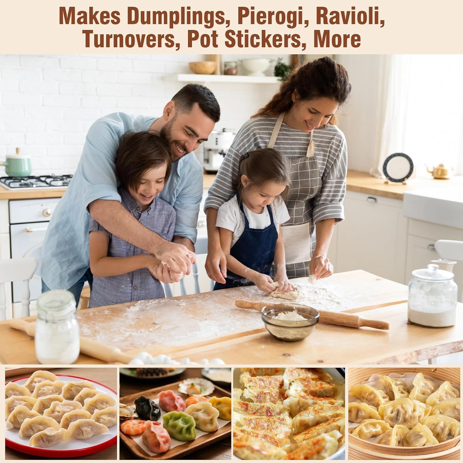 3-Inch Stainless Steel Empanada Press & Dumpling Maker, 2-in-1 Dough Cutter and Mold for Empanadas, Pierogi, Ravioli (3inch)