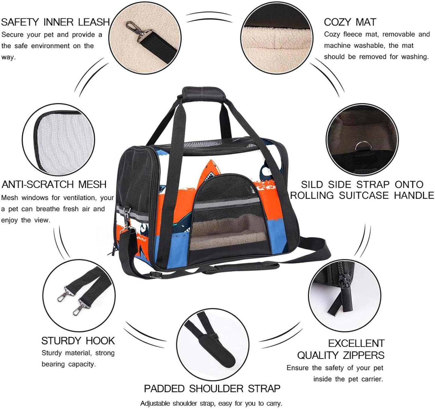 ペットバッグ ペットキャリーバッグ 通気性 猫用・小型犬・うさぎ用 手提げ キャリーバッグ 車載/ドライブ/キャンピング/旅行/通院