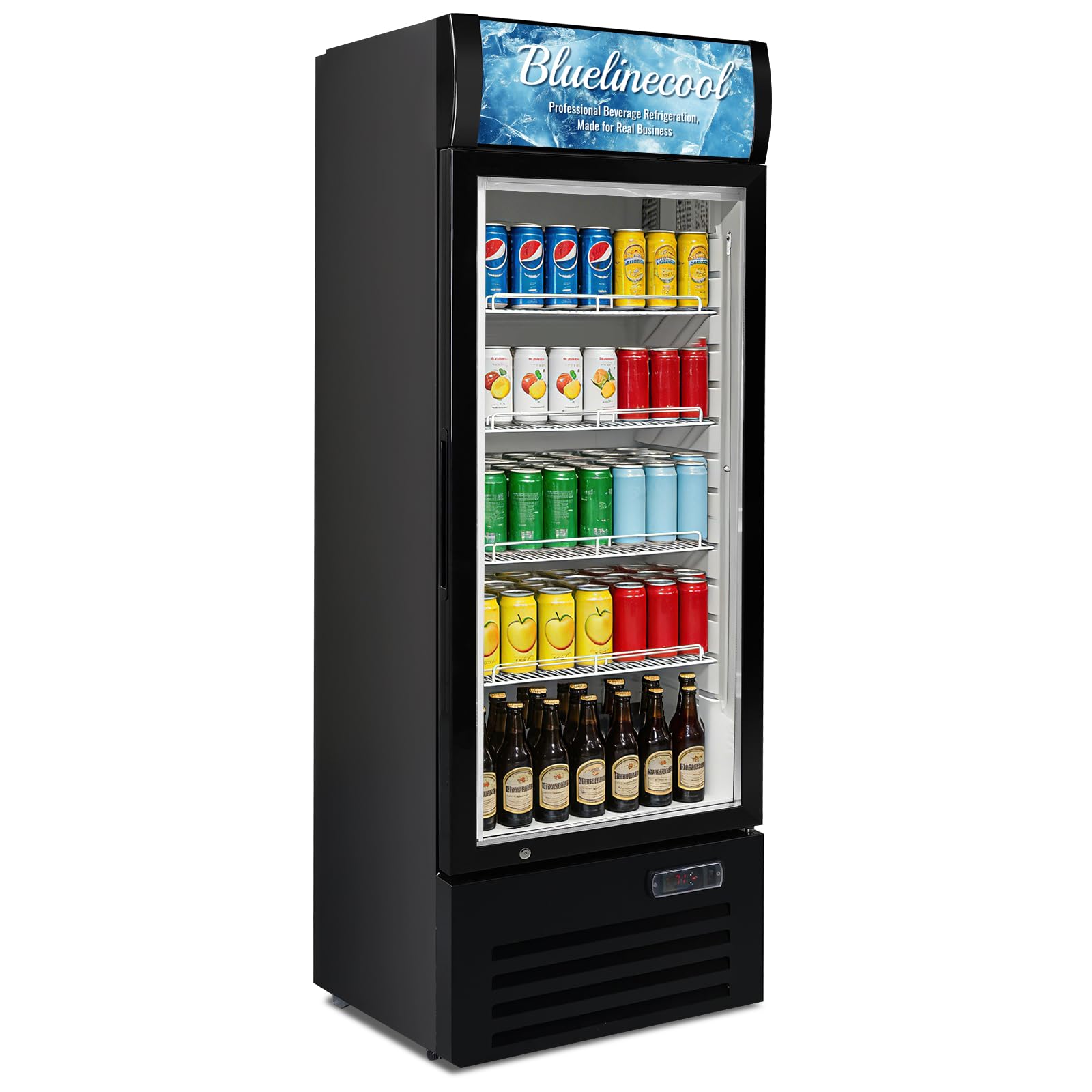 Photo 1 of Bluelinecool Commercial Display Beverage Refrigerator, 1 Glass Door