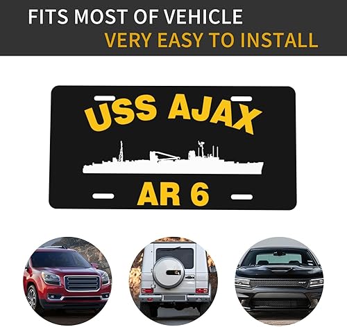 Miniatura 7 de USS AJ'A-X AR - Placa de matrícula de metal de aluminio vintage de 6 x 12 pulgadas