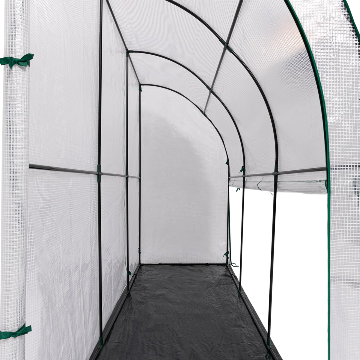 IDMarket – Invernadero de pared respaldado 300 x 80 x 160 cm, doble apertura, balcón y terraza