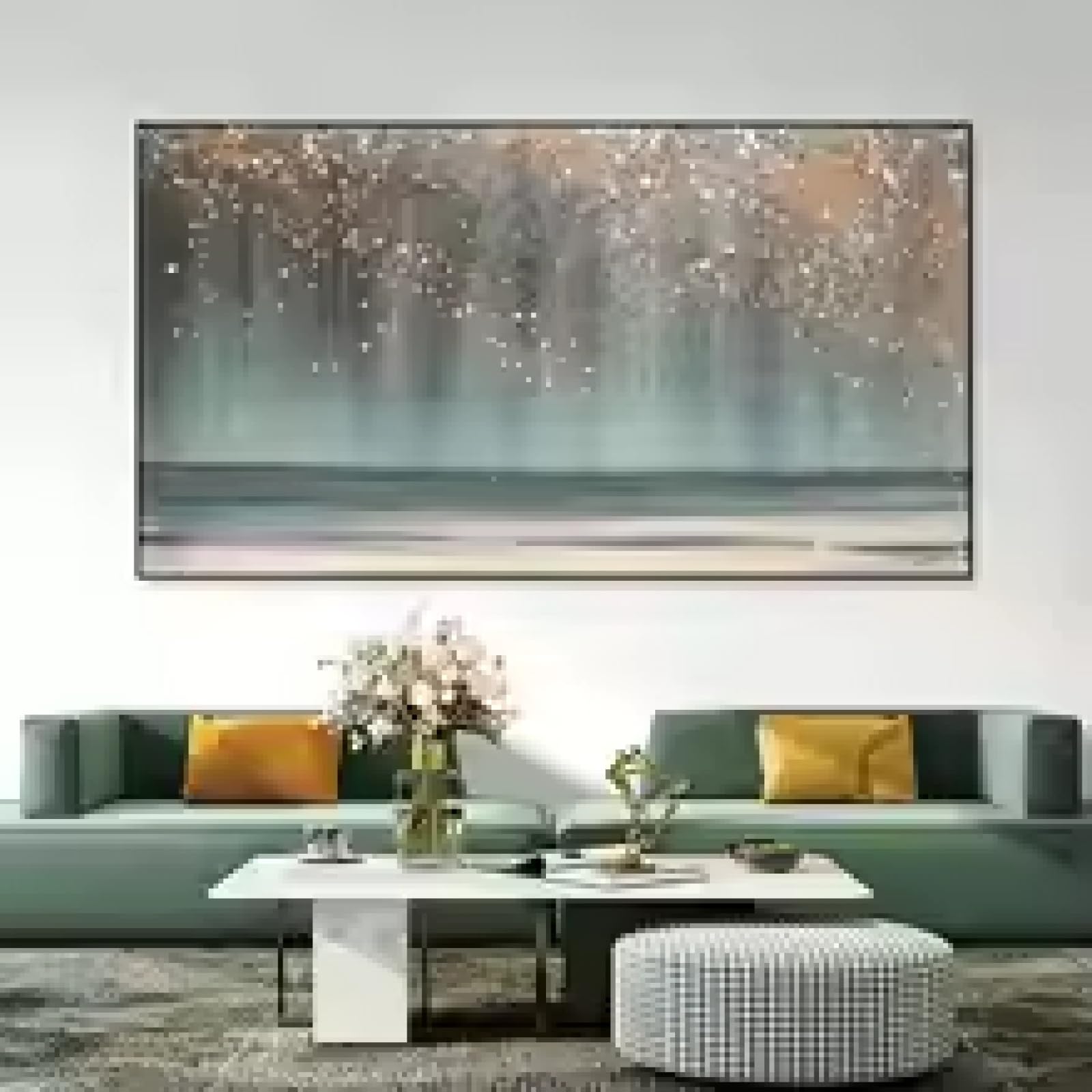 Peintures murales abstraites Boho pour sublimer un mur vide sans encombrer l'espace - 8