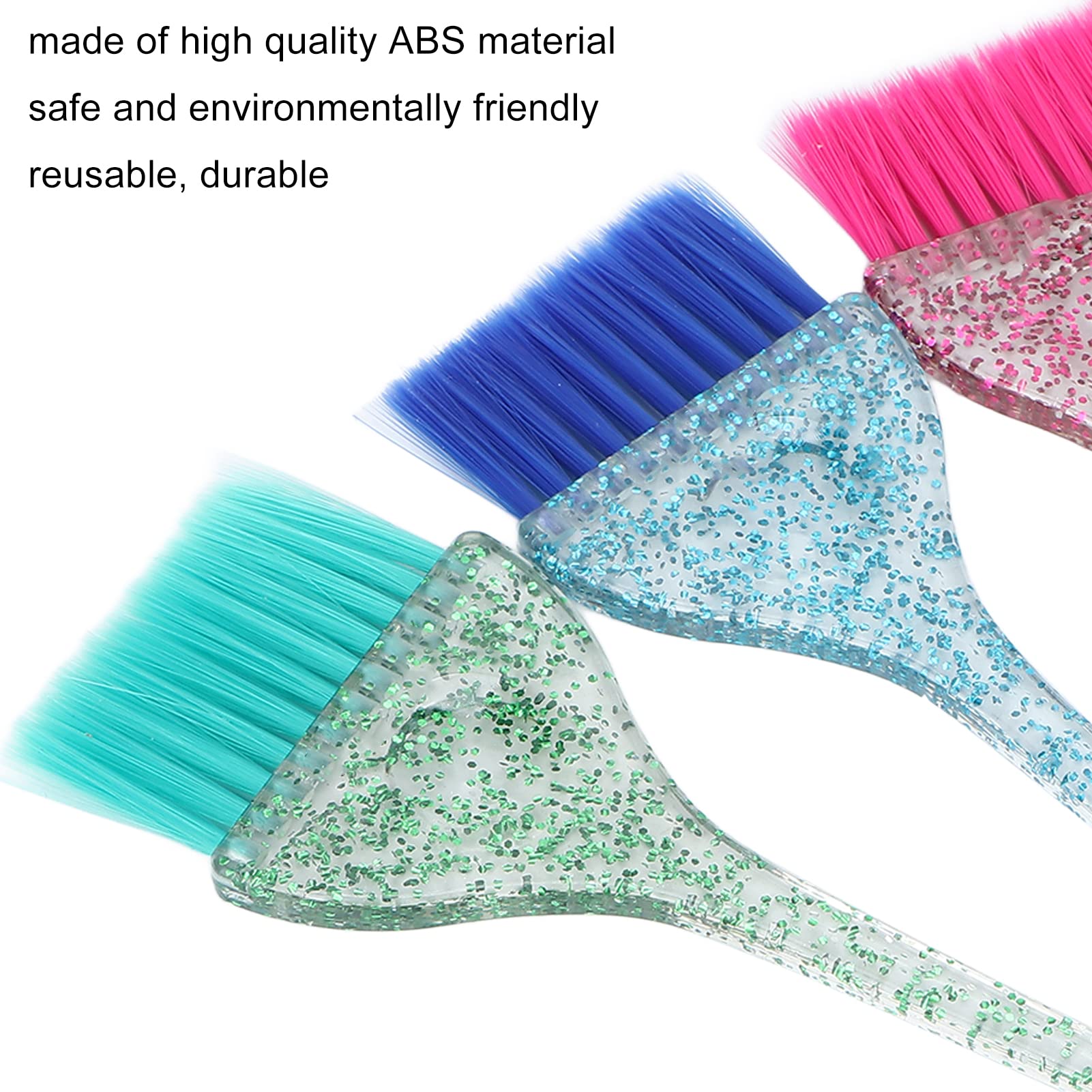 Hair Color Brushes Set, 3Pcs Hair Dyeing Brush Tool Set, Dye Brush Set including Long Handle - Image 3