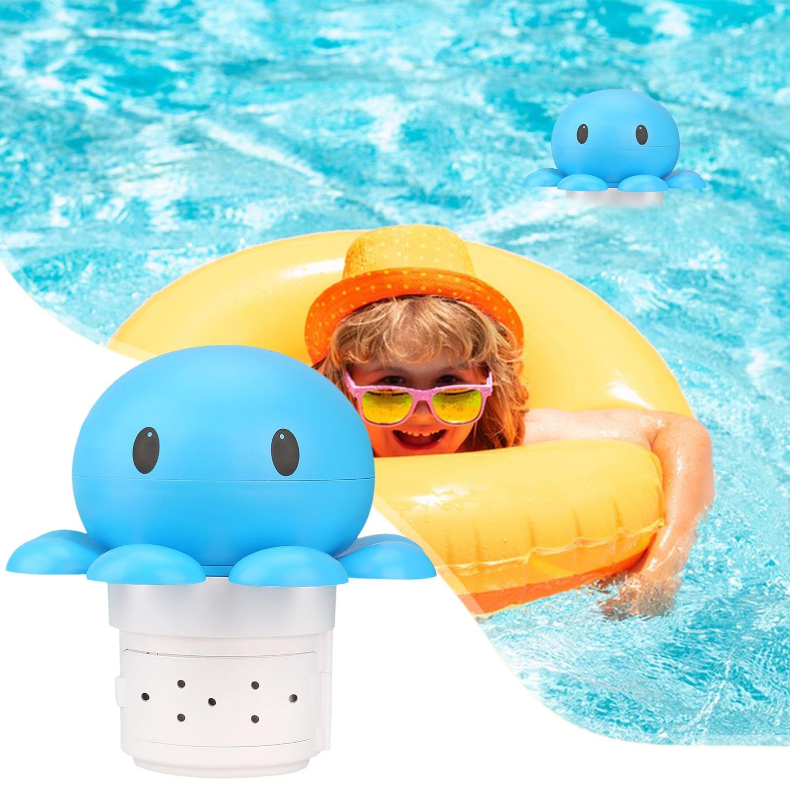 Dispenser Di Cloro Galleggiante Per Piscina A Forma Di Pesce Pagliaccio | Luci Solari LED, Per Compresse Da 3 Pollici - 4
