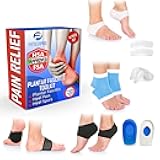 Plantar Fasciitis Foot Pain Relief 14-Piece Kit – Premium Planter Fasciitis Support, Gel Heel Spur & Therapy Wraps, Compression Socks, Foot Sleeves, Arch Supports, Heel Cushion Inserts & Heel Grips