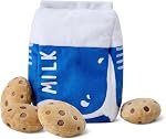 Amazon Basics Jouets interactifs pour chiens avec 1 Carton de lait et 4 Cookies, idéal pour les chiots, petits et moyens chiens