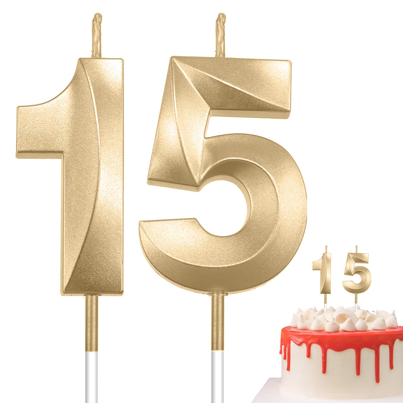 Amazon.co.jp: 15歳の誕生日キャンドル 数字の誕生日キャンドル 数字15