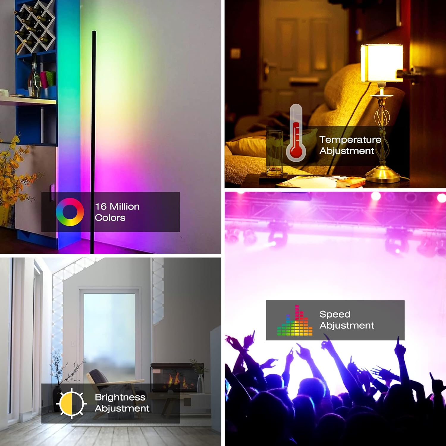 HUSUKU R1 2.4G RF Remote Control 5-in-1 Fit for S1 LED Controller, RGBW/RGB/CCT/Dimming 4 Channel, 4-Zone Group Control, 360° 99ft Wireless Control Distance