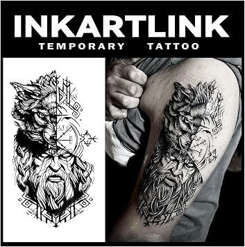 INKARTLINK 2 Pcs Jagua Tattoo Stickers Waterproof Temporary Tattoos Trendy Popular