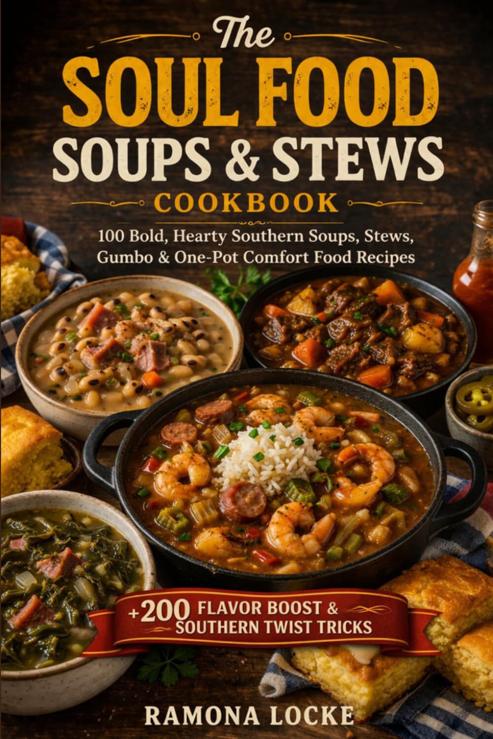 The Soul Food Soups & Stews Cookbook: 100 Bold, Hearty Southern Soups, Stews, Gumbo & One-Pot Comfort Food Recipes