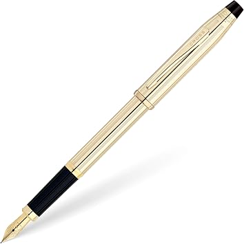 Cross Century II Refillable Fountain Pen, Medium 18 Carat Gold Nib, Includes Luxury Gift Box - 10 Carat Gold-Filled