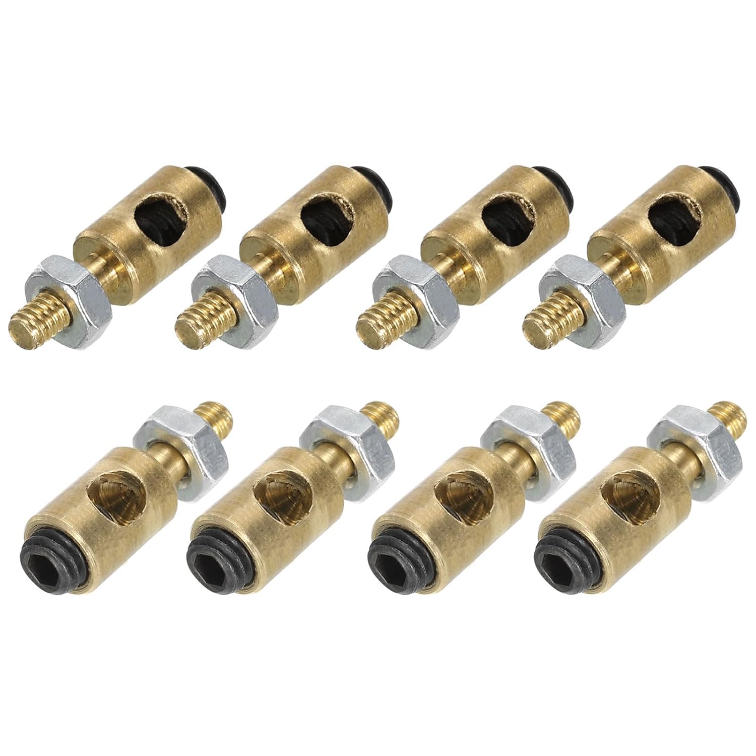 MECCANIXITY Linkage Stoppers Connecting Servo Arm,Adjustable Push Rod with Nut and Screw for RC Airplane,D4x2.5mm 8Pcs