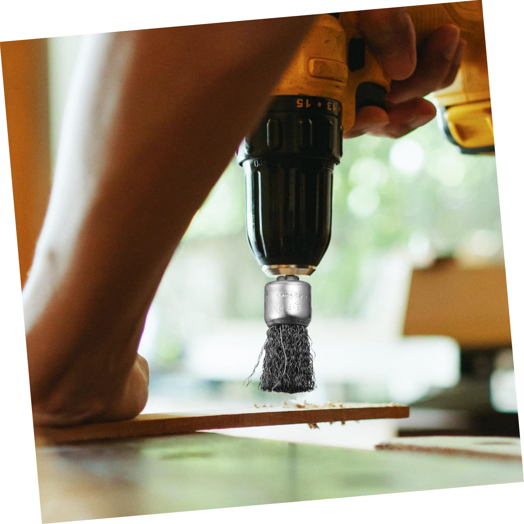 Brosse Métallique pour Perceuse à Roue, Lot de 15, Noir