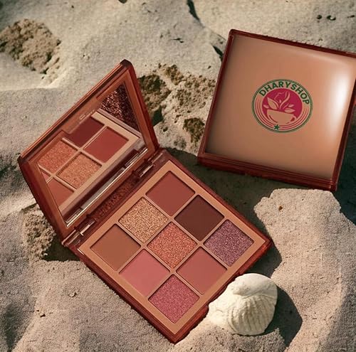 Miniatura 4 de Mini paleta de sombras de ojos - 9 tonos - Ideal para viajar - Colores ricos y ultramezclables con textura aterciopelada Sombra de Ojos (Rosi)