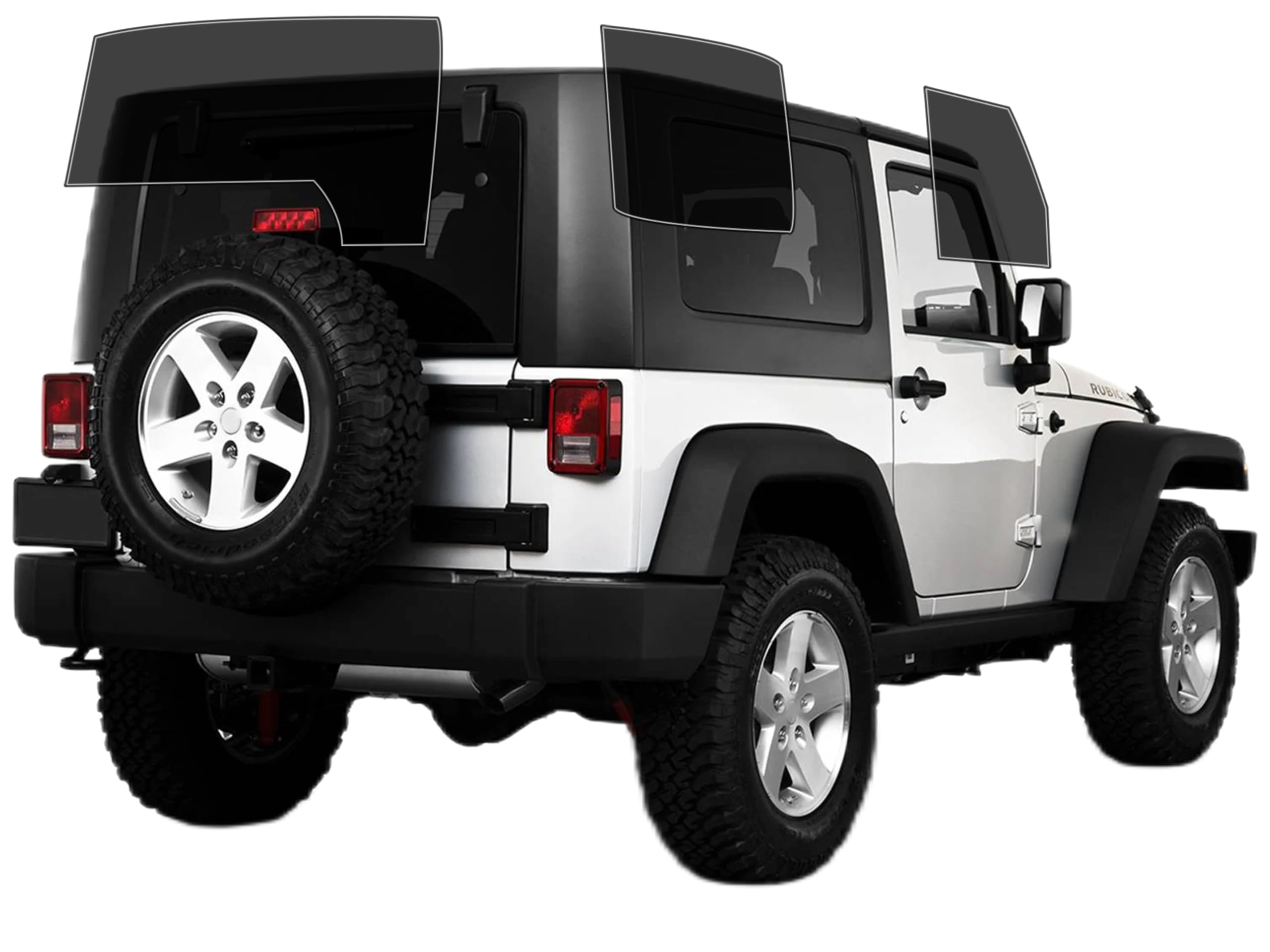 AUTOTEK Precut All Sides Windows Tint Film Cars Sun Blocking Protection Privacy Anti Shatter Glass Film Any Tint Shade kit for Jeep Wrangler 2 Door 2007-2010