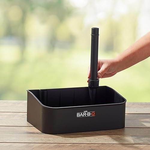 Miniatura 6 de Mr. Bar-B-Q Carrito plegable para barbacoa con gancho extendido, almacena todos los accesorios de parrilla en un solo lugar, organizador de barbacoa