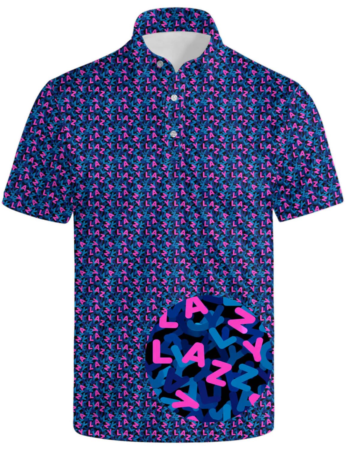 Men's Funny Golf Shirt Short Sleeve, Casual Polo Shirts for Men