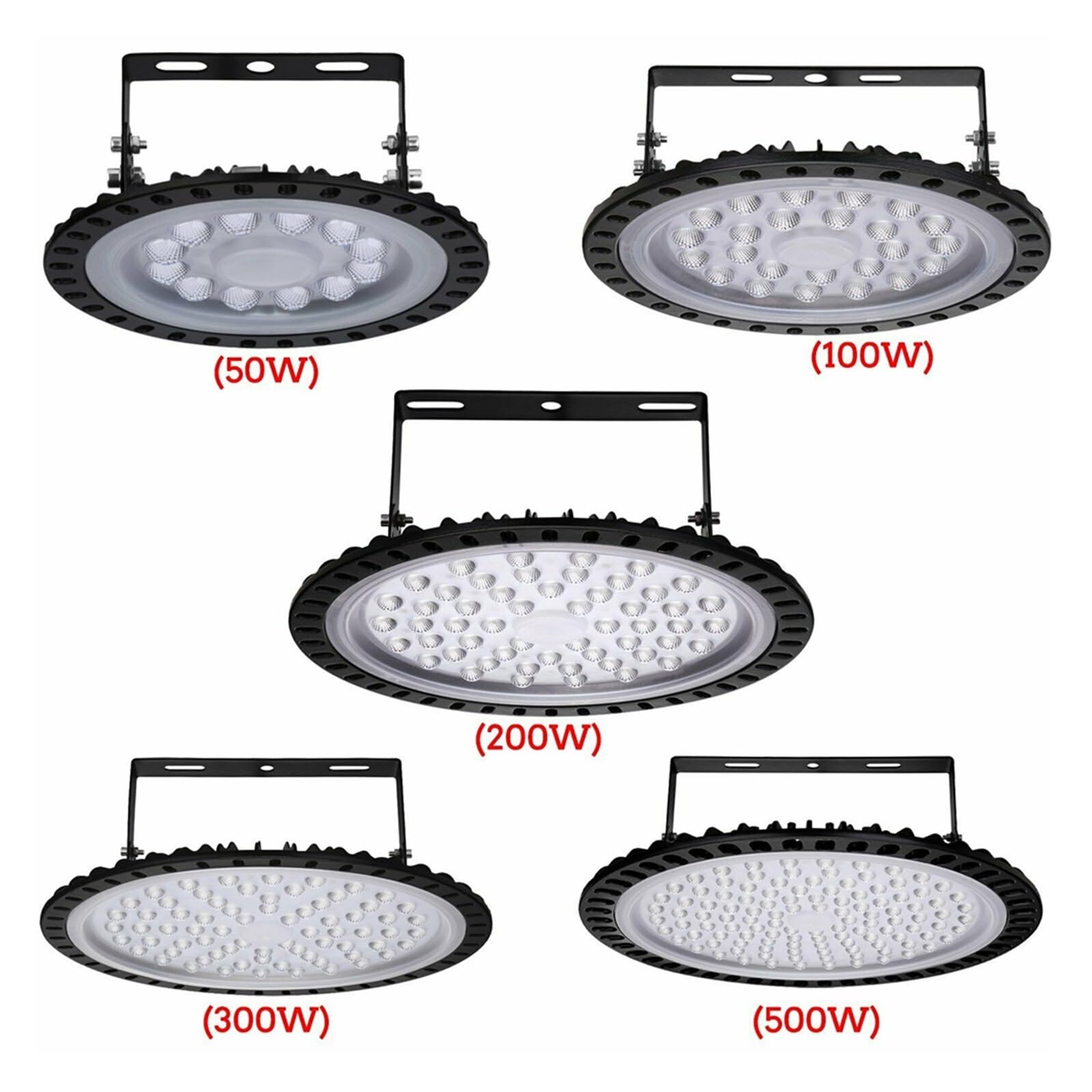 Reflektory LED UFO High Bay Light 50/100/200W Lampa Low Bay Wodoodporna Ultracienka Lampa Przemysłowa Do Centrum Handlowego Warehouse(200W)