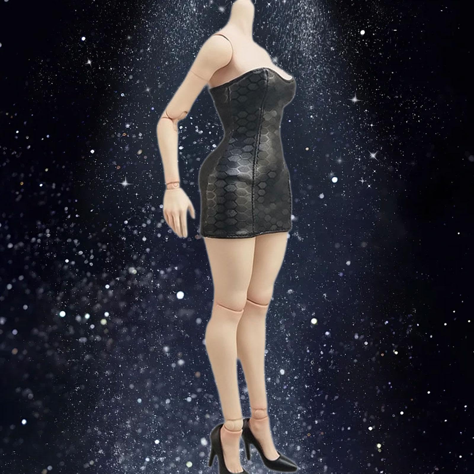 predolo Miniaturpuppen Minikleid 1/6 Zubehör Actionfigur Kleidung Rock Stoffmodul Einzigartiges Design für Sammler Geschenk Dekoration, Style B