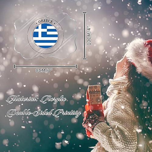 Vista 30 de Guatemala - Adornos acrílicos de Navidad, regalo de recuerdo de ciudad patriótica, adorno para árbol de Navidad, bandera nacional de Guatemala