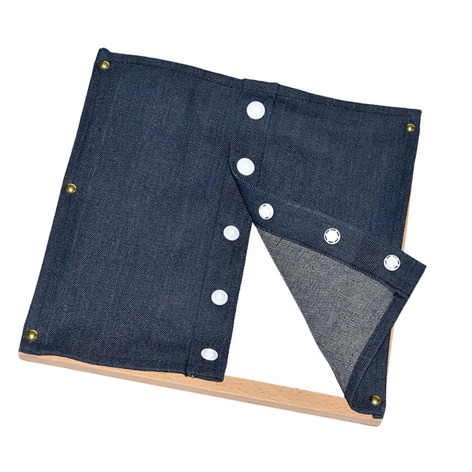 Guohetuk Dressing Frame Toy, Practice Board for Learning to Dress, Wooden Learning Toy, Promotes Fine Motor Skills, Suitable for Preschool Children, Snap Button