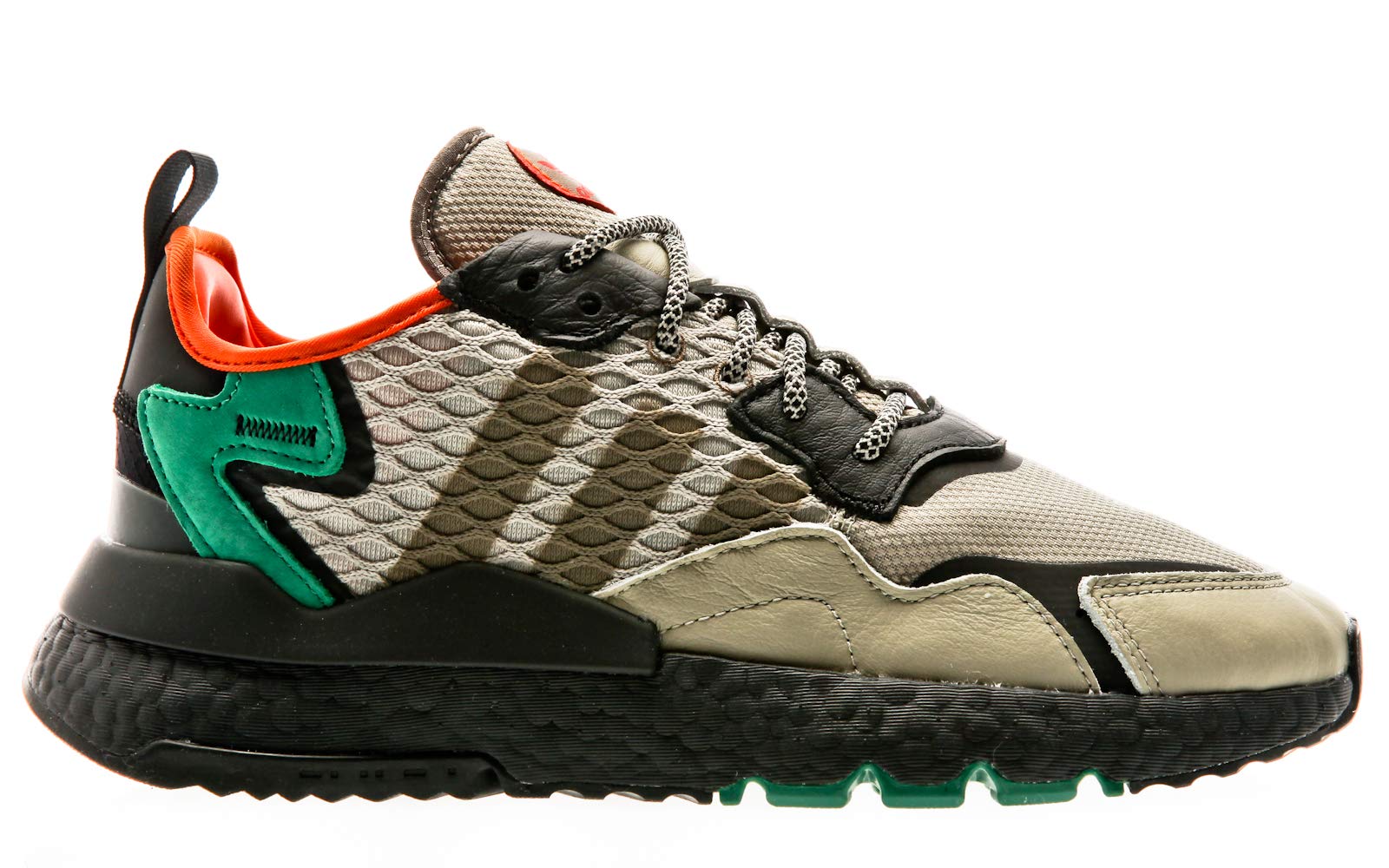 adidas Originals Nite Jogger, Sesame-core Black-Bold Green, 5,5