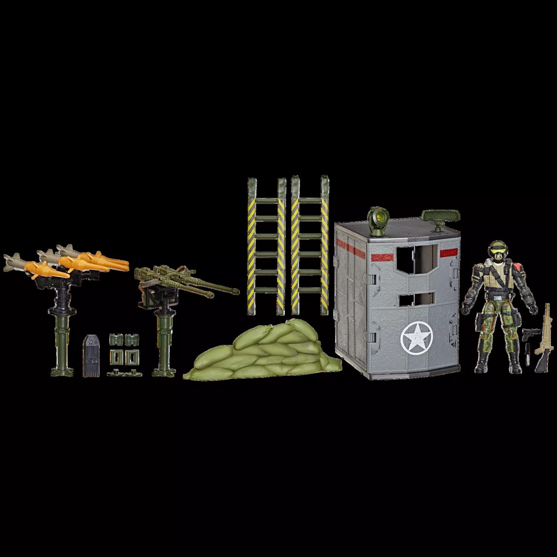 Hasbro G.I. Joe Classified Series #175, Steel Corps Sentry & Modular Defense Post, Juego de Figuras de acción con Accesorios