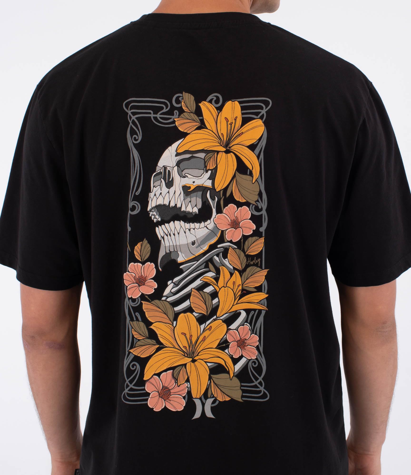 Hurley T-Shirt Short Sleeve Men - Tattoo Trudy Skull T-Shirt Uomo