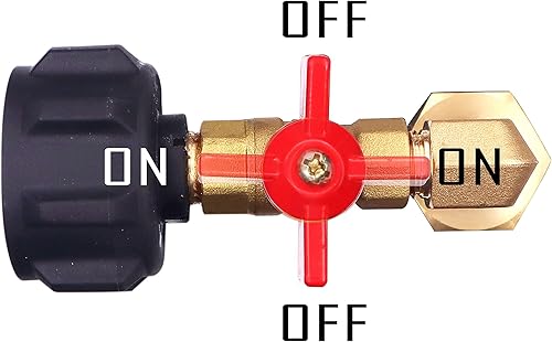 Miniatura 9 de METER STAR Adaptador de codo de repuesto de propano QCC1 más seguro con válvula de control de encendido y apagado de 14 de pulgada, repuesto de gas