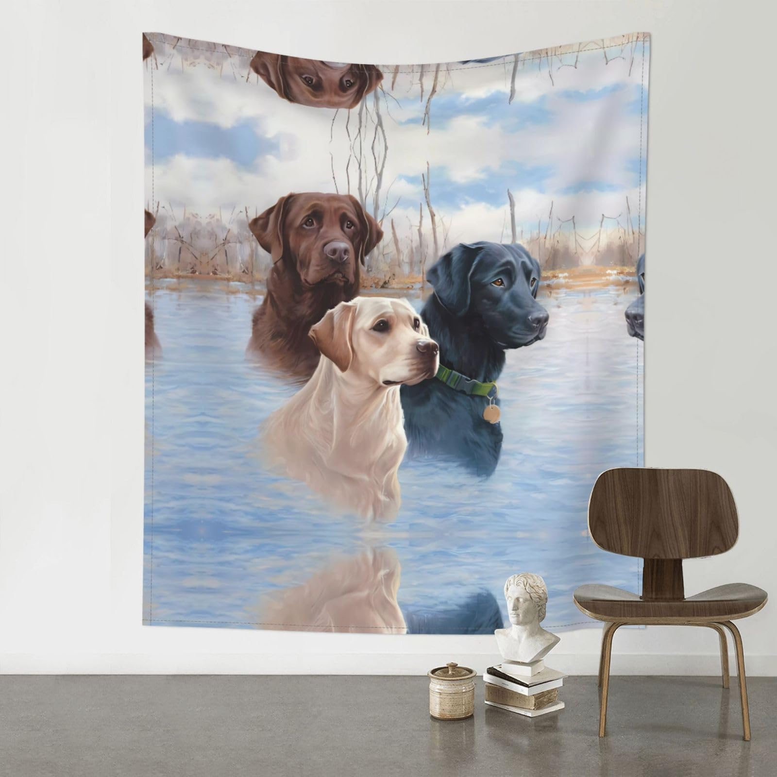 YYHWHJDE labrador dogs Prints 60x51in Wall Tapestry – Elevate Your Space with a Versatile & Cozy Throw Blanket for Dorms, Beach & Home