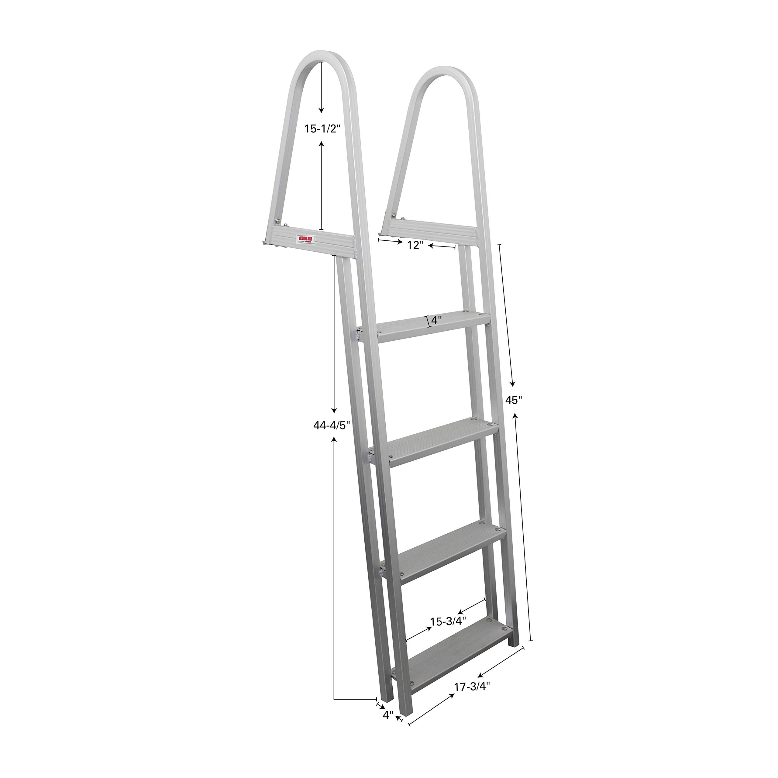 Buy Extreme Max 3005.3380 Heavy Duty Aluminum Pontoon & Dock Ladder 4