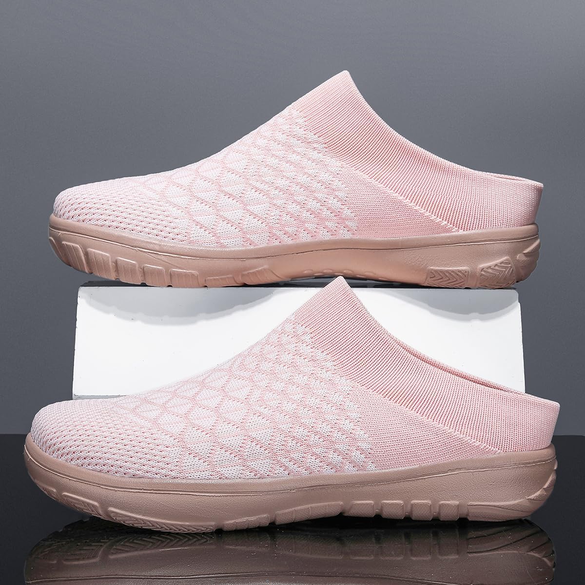 Lightweight Slip-On Clog Shoes for Women & Men – Breathable Knit Upper, Soft Cushioned Sole, Indoor Outdoor Comfort Mules - Image 2