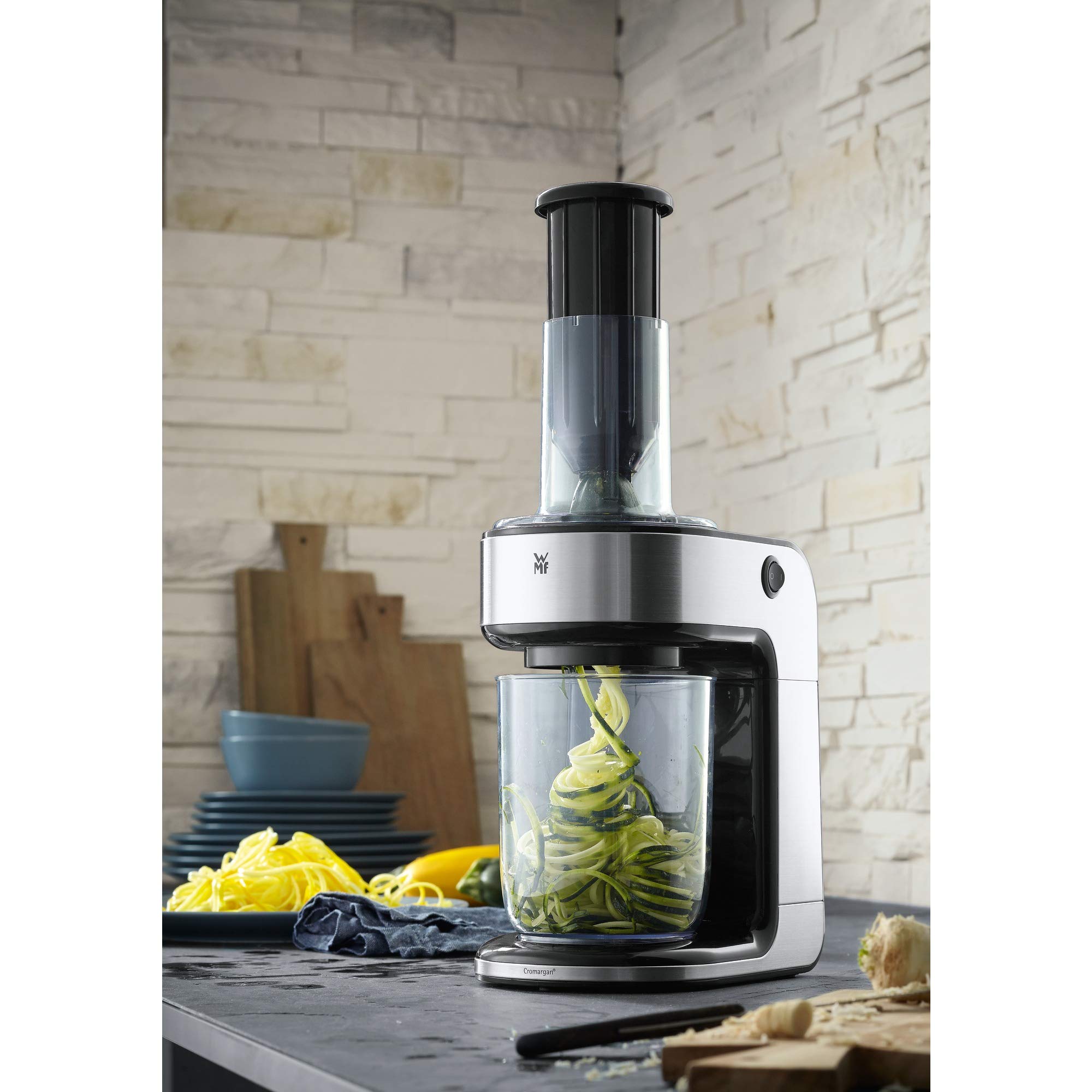 WMF KULT X, Affettatrice a Julienne per Verdure, 1.2 l, 80 W, Argento