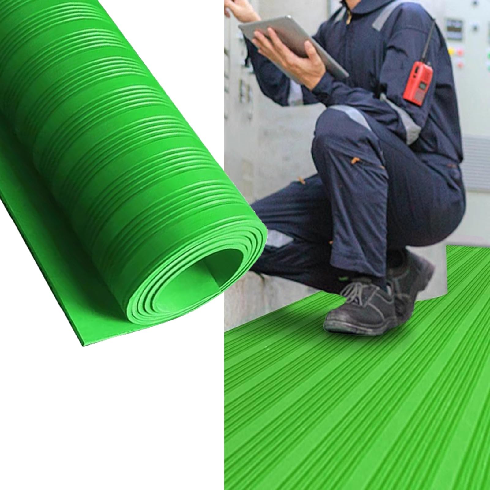 Tapis Isolant Caoutchouc pour Sécuriser un Tableau Électrique d'Atelier