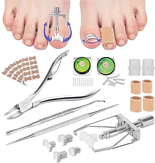 Ingrown Toenail Removal Kit, Ingrown Toenail Corrector Strips for Nail Correction, Ingrown Toenail Pedicure Tool Kit with Toenail Braces, Toenail Correction Patch, Toe protectors