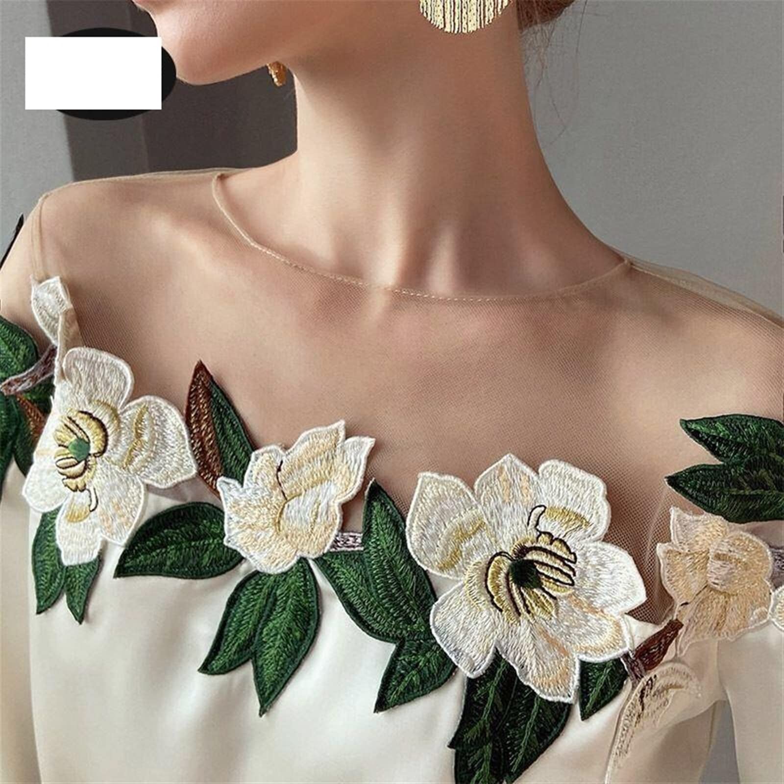 WABOOOB Women Blouse Sexy Off Shoulder Women's 3D Flower