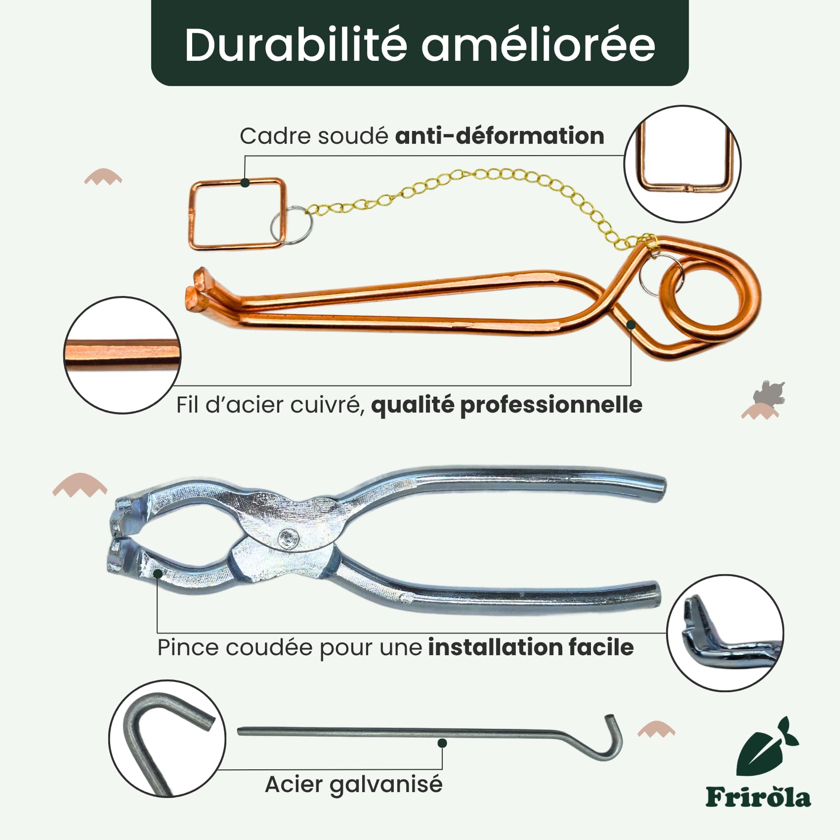 Piege a Taupe - Kit de 4 Anti Taupe Efficace - Pince Installation Facile - Putange Professionnel - Produit Anti Taupe - Anti nuisible - Détente soudée améliorée - Éliminer Les Taupes