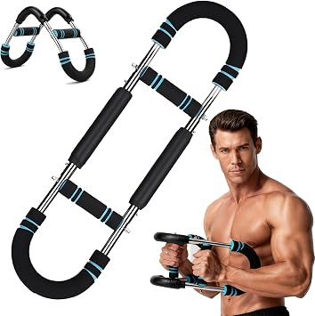 Twister Arm & Chest Trainer - Adjustable Upper Body Workout Equipment for Men | Home Fitness Equipment for Arms, Chest, Shoulders & Forearms with Training Guide Spring Resistance System
