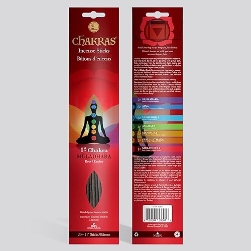 Miniatura 3 de Chakras - Varillas de incienso 100 % naturales sumergidas a mano, 4 Anahata - Corazón - Amor - Armas primarias sándalo y rosa - 11 pulgadas - 1.23oz