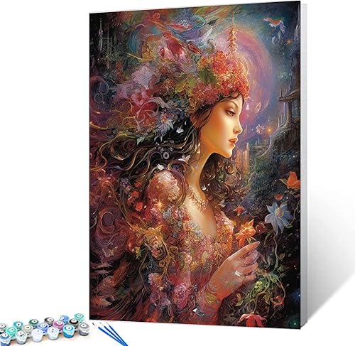 Miniatura 2 de Tucocoo Kits de pintura por números, 16 x 20 pulgadas, lienzo digital para niñas, pintura al óleo para adultos con pinceles y pigmento acrílico,